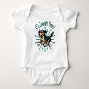 Body Para Bebê É Zoomie Time Medium Mutt