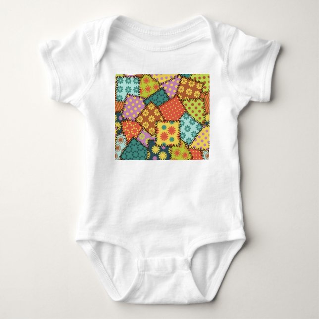 Body Para Bebê Eclectic Patchwork (Correção Eclética): Diversa Co (Frente)