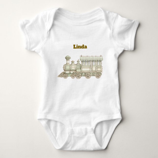 Body Para Bebê  Editable Neutral Baby Bodysuit (Frente)