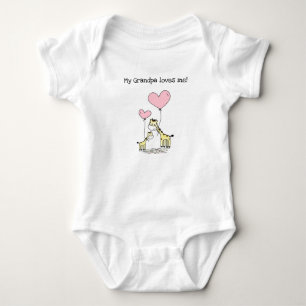 Body Para Bebê Editável Meu Avô Me Ama Girafas