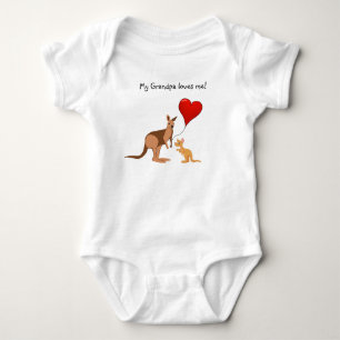 Body Para Bebê Editável Meu Avô Me Ama Kangaros