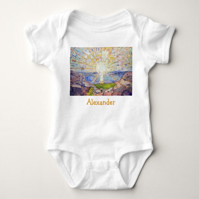 Body Para Bebê Edvard Munch - O Sol 1911 (Frente)