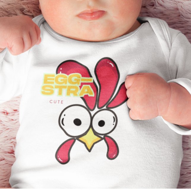 Body Para Bebê EGG-STRA Cute Rooster (Criador carregado)