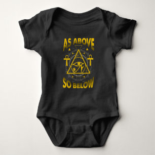 Body Para Bebê Egípcio Como Acima De Tão Abaixo Da Geometria Sa
