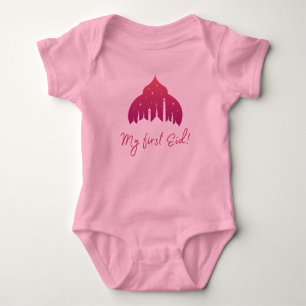 Body Para Bebê Eid Baby Jersey, traje dentário muçulmano