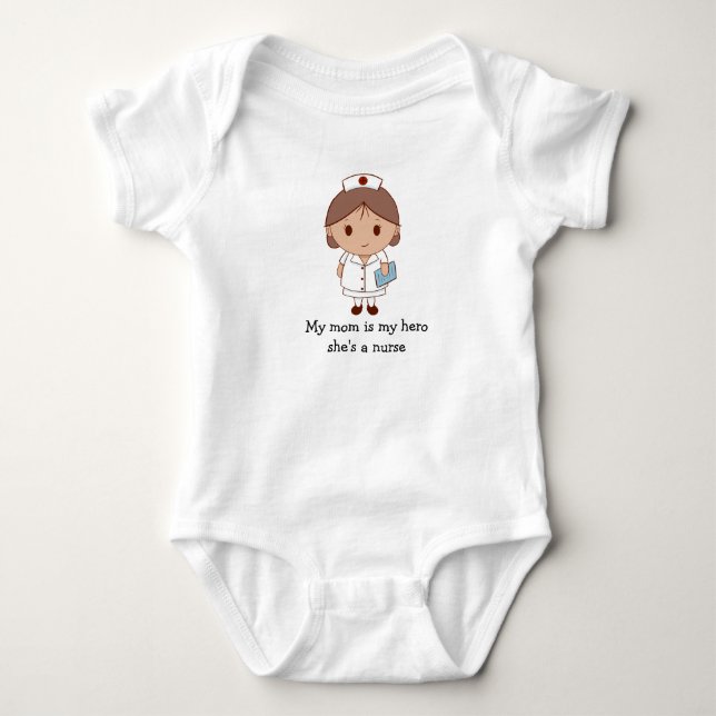 Body Para Bebê Ela é uma Enfermeira (Frente)