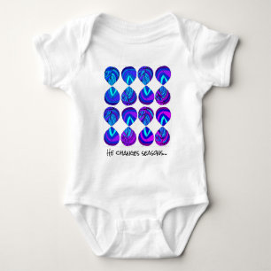 Body Para Bebê Ele Muda As Estações - Texto Motivacional Azul Rox