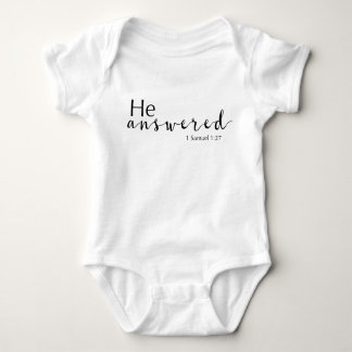 Body Para Bebê Ele Respondeu 1 De Samuel 1:27, Unisex Baby Bodysu