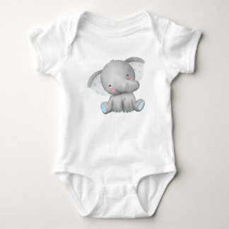 Body Para Bebê Elefante Bebê Adorável em Aquarela