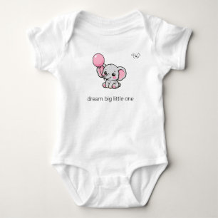 Body Para Bebê Elefante Chibi Fofo Sonhe Grande Pequeno Corpo de
