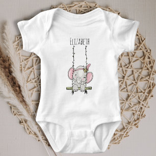 Body Para Bebê Elefante Cute