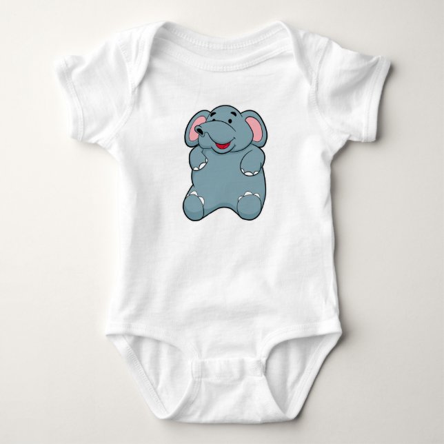 Body Para Bebê Elefante Fofo (Frente)