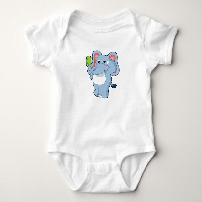 Body Para Bebê Elefante móvel (Frente)