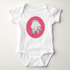 Body Para Bebê Elefante Rosa