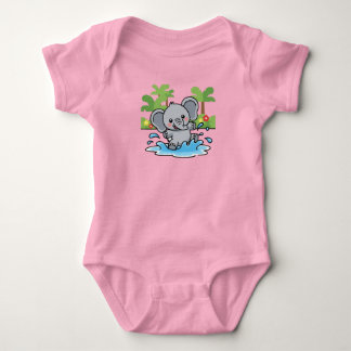 Body Para Bebê Elefantezinho Brincalhão Chapinhando