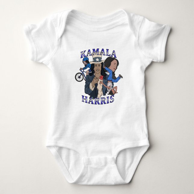 Body Para Bebê Eleição de Estilo de Rap Bootleg Kamala Harris (Frente)
