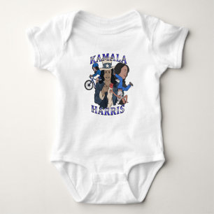 Body Para Bebê Eleição de Kamala Harris no Estilo Rap Pirata