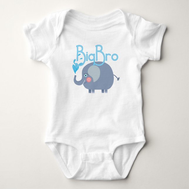 Body Para Bebê Elephant Big Bro (Frente)