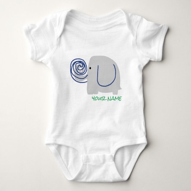Body Para Bebê elephant bodysuits (Frente)