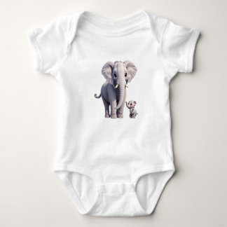 Body Para Bebê Elephants Baby Jersey Bodycase
