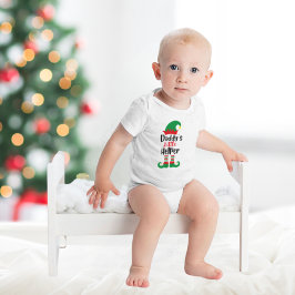 Body Para Bebê Elf de Natal do Pequeno Auxiliar do pai