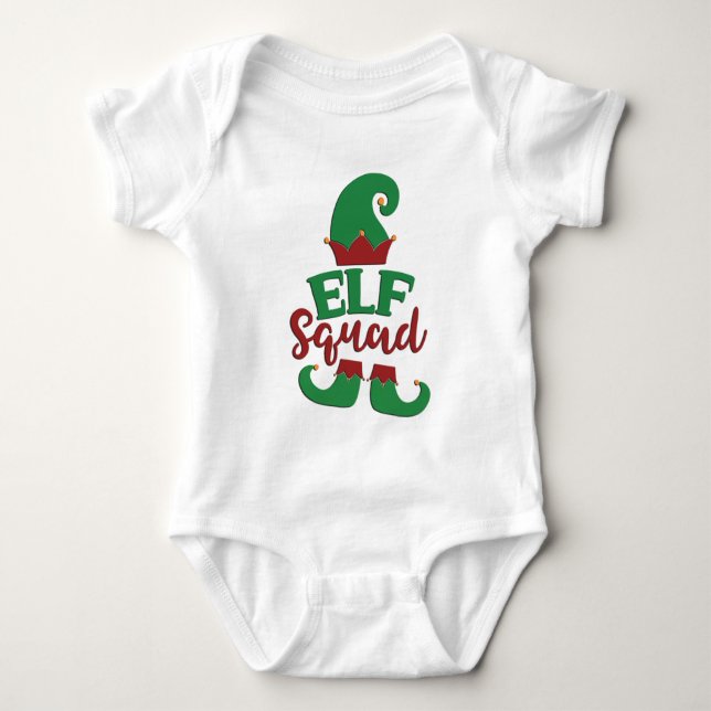 Body Para Bebê Elf Squad (Frente)