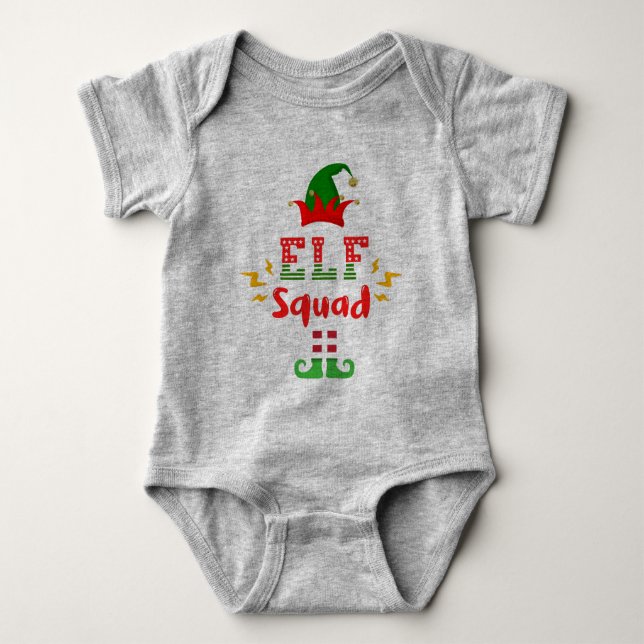 BODY PARA BEBÊ ELF SQUAD FUNNAL - CHRISTMAS DIVERTIDO (Frente)