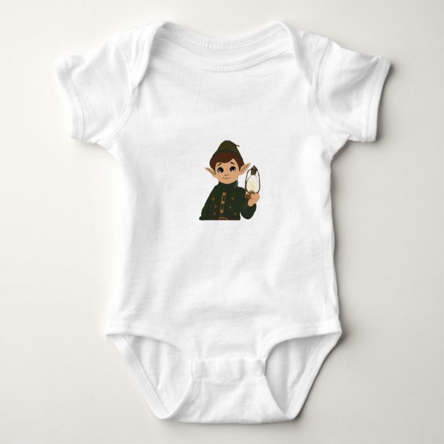 Body Para Bebê Elf Watcher Baby Bodysuit Starry Night Back (Frente)
