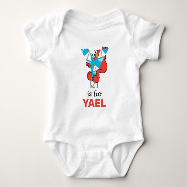 Body Para Bebê Elmo Alfabeto | Y Iate (Frente)