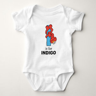 Body Para Bebê Elmo Alphabet I Azul