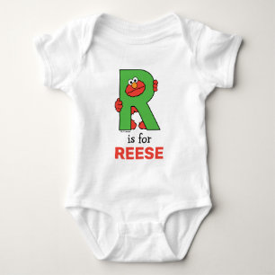 Body Para Bebê Elmo Alphabet R Verde