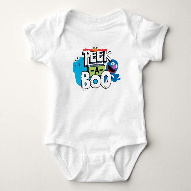 Body Para Bebê Elmo, Cookie e Grover| Peek-a-Boo (Frente)