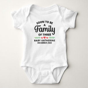 Body Para Bebê Em Breve Ser Uma Família De Três Revelações De