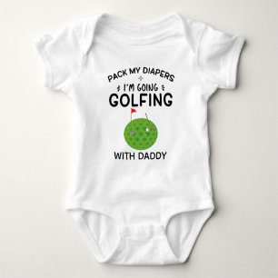 Body Para Bebê Embale Minhas Fraldas Estou Indo Jogar Golfe