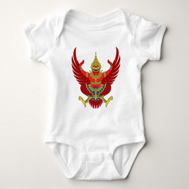 Body Para Bebê Emblema nacional de Tailândia (Frente)