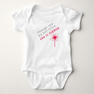 Body Para Bebê "embora ela seja pequena, ela é feroz"