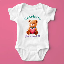 Body Para Bebê Embrace-Me Com Nome Personalizado De Amor