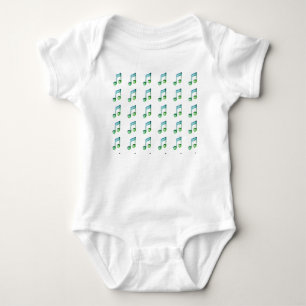 Body Para Bebê Emerald Glass Rhythms: Translucent Musical Pattern