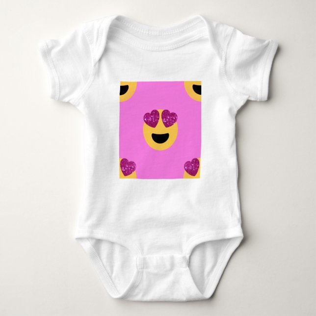 Body Para Bebê emoji do coração (Frente)