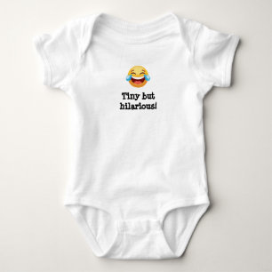 Body Para Bebê Emoji sorridente Minúsculo, mas hilário!
