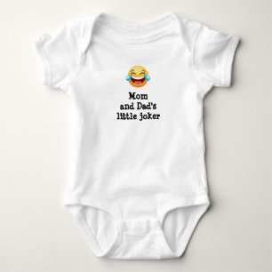 Body Para Bebê Emoji sorridente O pequeno malandro da mamãe e do
