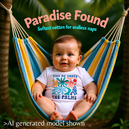 Body Para Bebê Encontre-me sob o tema do verão de Palms