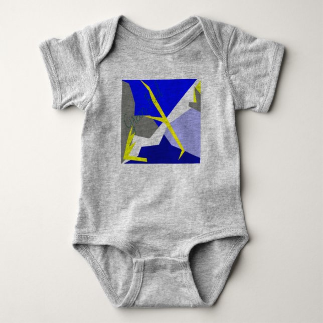 Body Para Bebê Energia de abstrato Art (Frente)