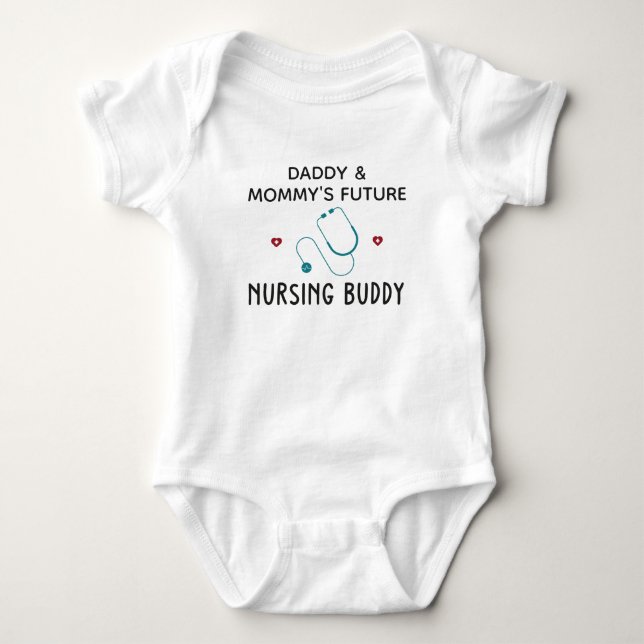 Body Para Bebê Enfermeira Mamãe - Futuro Parceiro de Amamentação  (Frente)