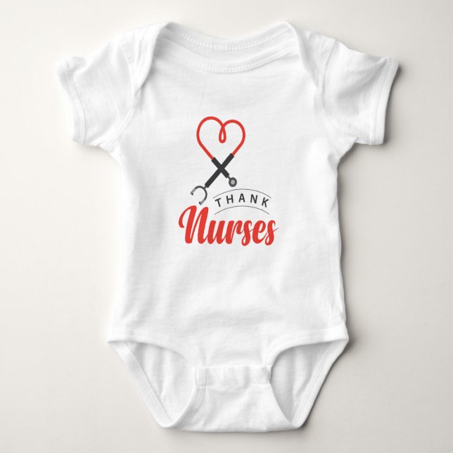Body Para Bebê Enfermeiros Obrigados (Frente)