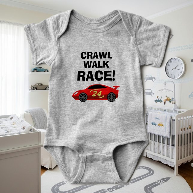 Body Para Bebê Engatinhar Andar Corrida macacão de bebê de corrid (race car bodysuit for baby)