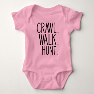 Body Para Bebê Engatinho, Caminhe, Caçar, Bebê Caçador