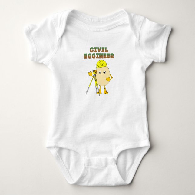 Body Para Bebê Engenheiro de Engenheiro Civil (Frente)