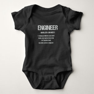 Body Para Bebê ENGENHEIRO NOUN Engenharia Engraçada Aspas de Gra