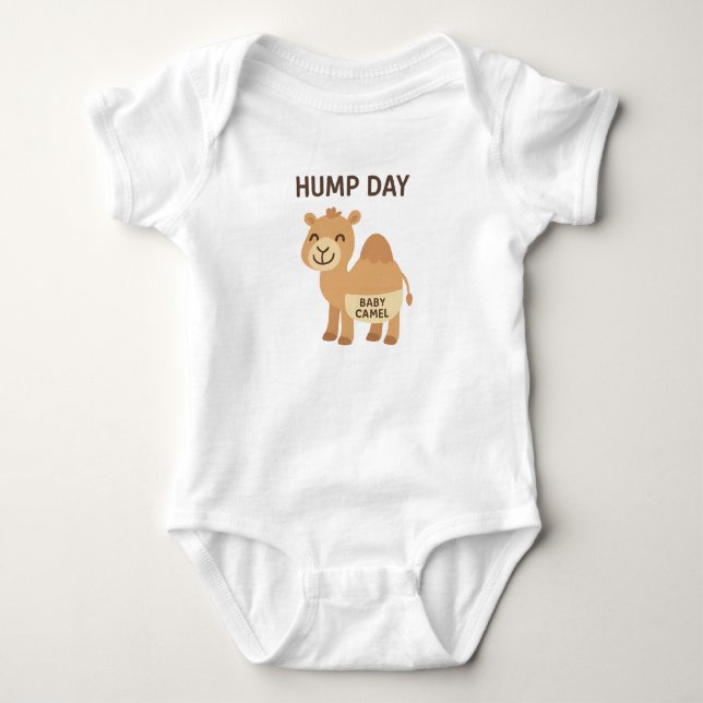 Body Para Bebê Engraçada Bebê, Camelo de Cartoon "Hump Day" (Frente)